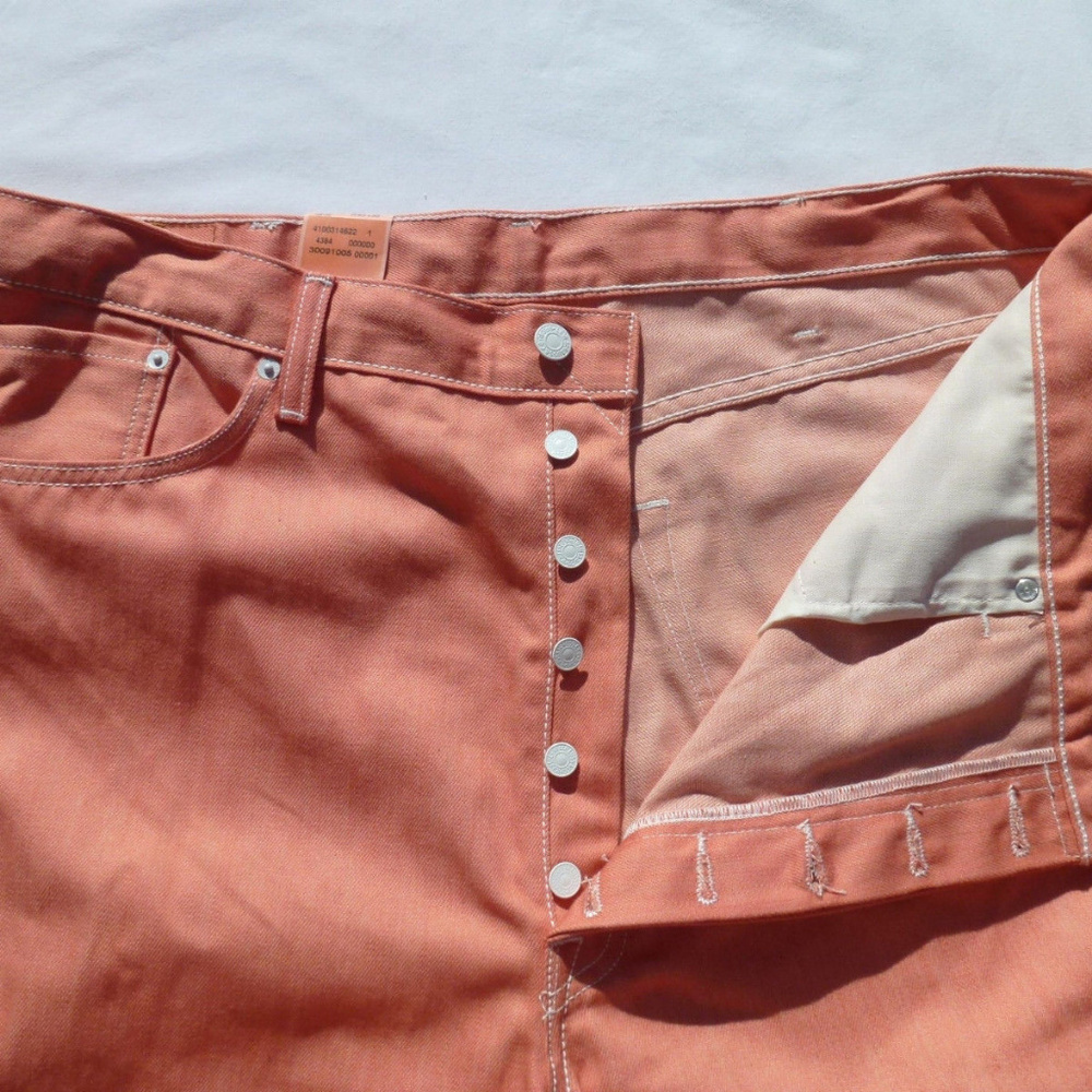 Levis 501 Raw Unwashed Shrink 2 Fit Button Jeans - Picture 4 of 6